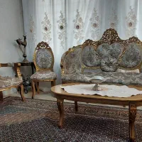 مبلمان  سلطنتی تمام چوب ۹ نفره همراه سه اصلی سالم|مبلمان خانگی و میز عسلی|اردبیل, |دیوار