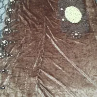 شال پرده مخمل گل دار|پرده، رانر، رومیزی|نسیمشهر, |دیوار