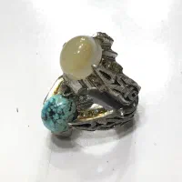 انگشتر فیروزه و عقیق سه پوست|جواهرات|کرج, حصارک بالا|دیوار