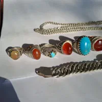 انگشتر فیروزه عقیق یاقوت|جواهرات|گلپایگان, |دیوار