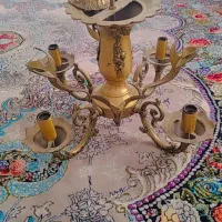 لوستر برنجی سالم وتمیز|لوستر و چراغ آویز|بناب, |دیوار