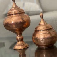 شکلات خوری و قندان مسی