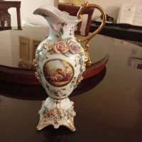 گلدان چینی گل برجسته