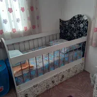 تخت بهمراه کمد،پاتختی، دراور،تشک ومحافظ