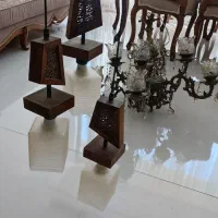 ۲عدد لوستر  یکی آشپزخانه ویکی برنز ۸شاخه پذیرایی