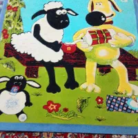 فرش ۱×۲ اتاق کودک طرح بره ناقلا