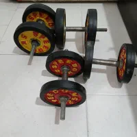 ۳۰ کیلو وزنه دمبل به همراه ۴ میله دمبل