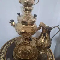 سماور و قوری  برقی طلایی