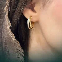 گوشواره نمادار زیبا و محکم(طلای پورمدنی)