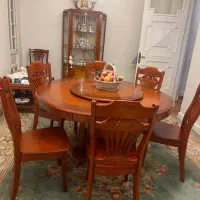 میز ناهار خوری گرد صفحه گردان