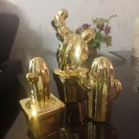 دکوری سه تکه کاکاکتوس طلایی