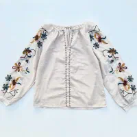 بلوز نخی گلدوزی شده