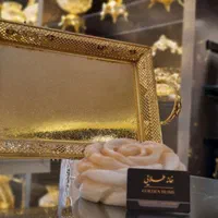 سینی شاهانه سلطنتی طلایی طرحدار رنگثابت۵سال ضمانت|صنایع دستی و سایر لوازم تزئینی|مشهد, امام رضا (ع)|دیوار
