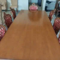 میز ناهار خوری هشت نفره چوب گردو قدیم.قیمت توافقی
