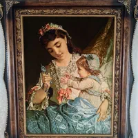 تابلو فرش دستبافت چله ابریشم مهرمادر (چاخچاخا)|تابلو فرش|تبریز, |دیوار