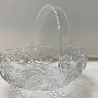 شکلات خوری یا آجیل خوری بلور دسته دار