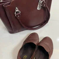 ست کیف و کفش چرم خالص خوشگل|کیف، کفش، کمربند|اندیشه, شهرک صدف|دیوار