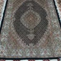 کرم قهوه ای و سرمه ای جفت ششی و دوازده|فرش|خوی, |دیوار