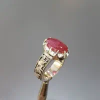 انگشتر دستساز نقره یاقوت سرخ آفریقا|جواهرات|گرگان, |دیوار