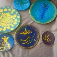 دیوار کوب سفالی خیلی زیبا و شیک کار دست ست شش تایی|تابلو، نقاشی، عکس|بندرعباس, |دیوار