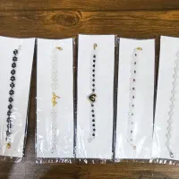 دستبند کریستال ، مروارید و منجوق بافی