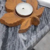 جا شمعی طرح برگ