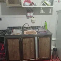 کابینت و آبچکان و شیر ظرفشویی