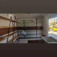 دکور کاملا نو فلزی چوبی .چوب روس|کتابخانه، شلف، قفسههای دیواری|شیراز, سینما سعدی|دیوار