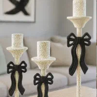 ست شمعدان پاپیونی  تکسچری|صنایع دستی و سایر لوازم تزئینی|بهبهان, |دیوار