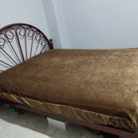 تخت فرفوژه دونفره باتشک خوشخواب رویه مخمل|تخت و سرویس خواب|شاهین‌شهر, عطار|دیوار