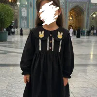 سارافون مشکی دخترانه/پیراهن آستین بلند محرمی