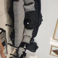 مبلمان 9نفره کلاسیک چوب راش پارچه ترک|مبلمان خانگی و میز عسلی|داراب, |دیوار