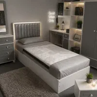 تخت تک نفره *سرویس نوجوان*میز تحریر* کمد* کتابخانه