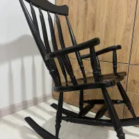 صندلی راک چوبی مشکی|صندلی و نیمکت|گنبد کاووس, |دیوار