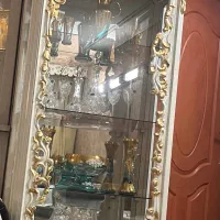 بوفه چوب راش ورق طلا شده