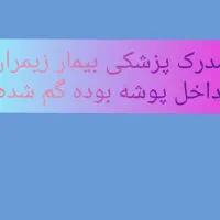 مدرک پزشکی گمشده داخل پوشه برا بیمار هست