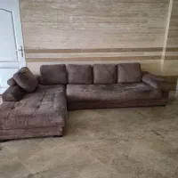 مبل L شکل قهوه ای|مبلمان خانگی و میز عسلی|تهران, گلاب دره|دیوار