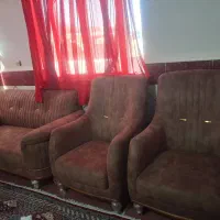 مبل در حد نو چوب راش پارچه چرم سالم زیر قیمت|مبلمان خانگی و میز عسلی|خوانسار, |دیوار