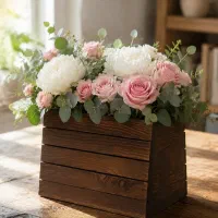 باکس گل های چوبی