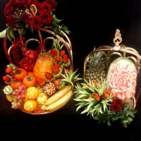 یلدایی عروس، میوهآرایی، حکاکی هندوانه و کدو|خدمات پذیرایی، مراسم|همدان, |دیوار