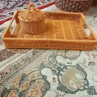 سینی قندون حصیری پلاستیکی