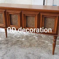 کنسول نئوکلاسیک حصیر بامبو پینترستی|بوفه، ویترین، کنسول|تبریز, |دیوار