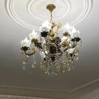 لوستر ده شاخه برنز