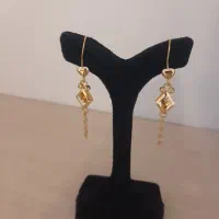 گوشواره طلا ظریف برگی 2.42 گرم
