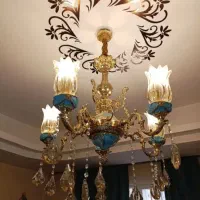 خرید و فروش لوستر ابکاری برنزی برنج خریدار لوستر