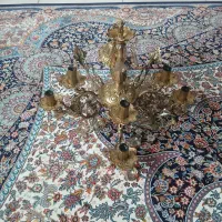 لوستر برنز چهار شاخه هشت شعله سالم تمیز فروش فوری