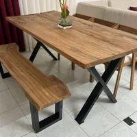 میز غذاخوری ۶ نفره همراه ۳ صندلی و نیمکت