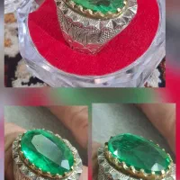 انگشتر زمرد سبز برزیل بسیار زیبا و فاخر|جواهرات|کرج, مصباح|دیوار