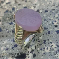 انگشتر عقیق یمنی یاسی اصل با ذکر پنج تن