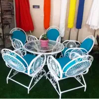 میز باغی صندلی نیمکتی بیضی ویلایی باغی و روف